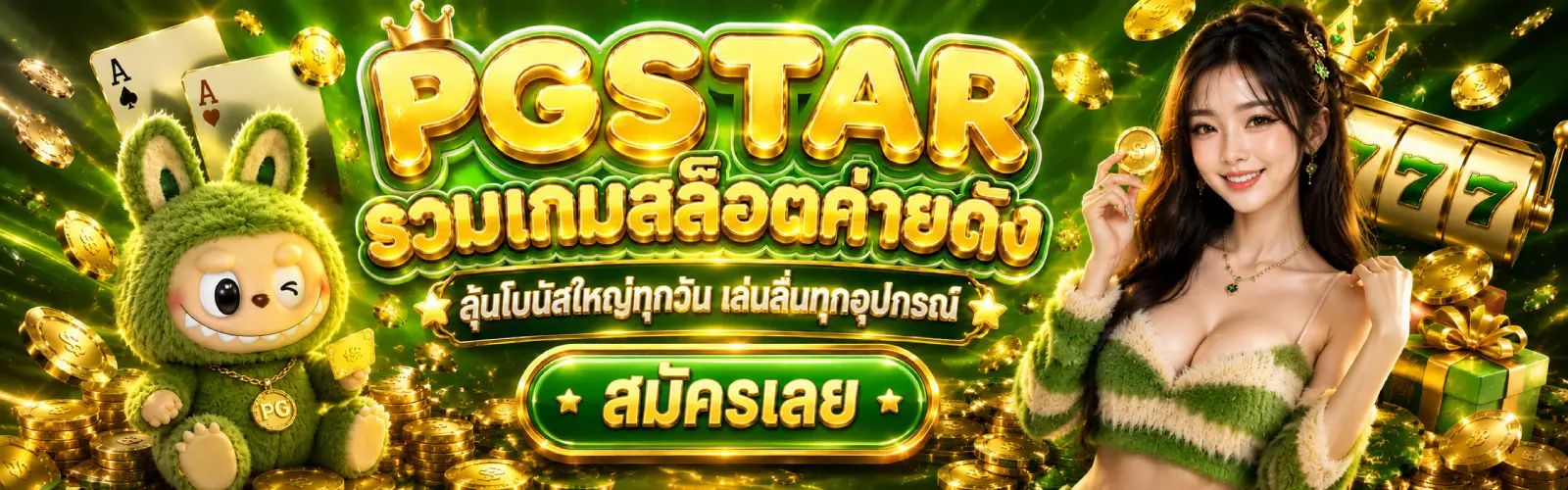 PGSTAR รวมเกมสล็อตค่ายดัง ลุ้นโบนัสใหญ่ทุกวัน เล่นลื่นทุกอุปกรณ์ PG STAR .com เว็บตรง สล็อต PG อันดับ 1 ฝากถอนออโต้ มั่นคง ปลอดภัย